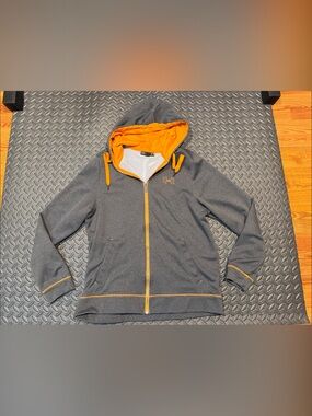 Men’s Under Armour Charcoal Hoodie with Orange Hood and Accents